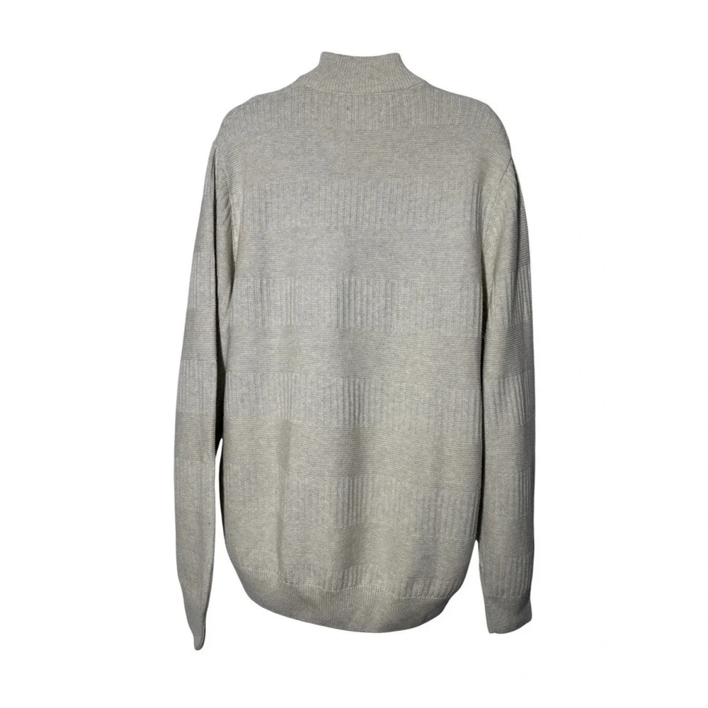 NWT!  Men's XXL 100% Cotton Cream Quarter Zip Turtleneck Sweater by CHAPS